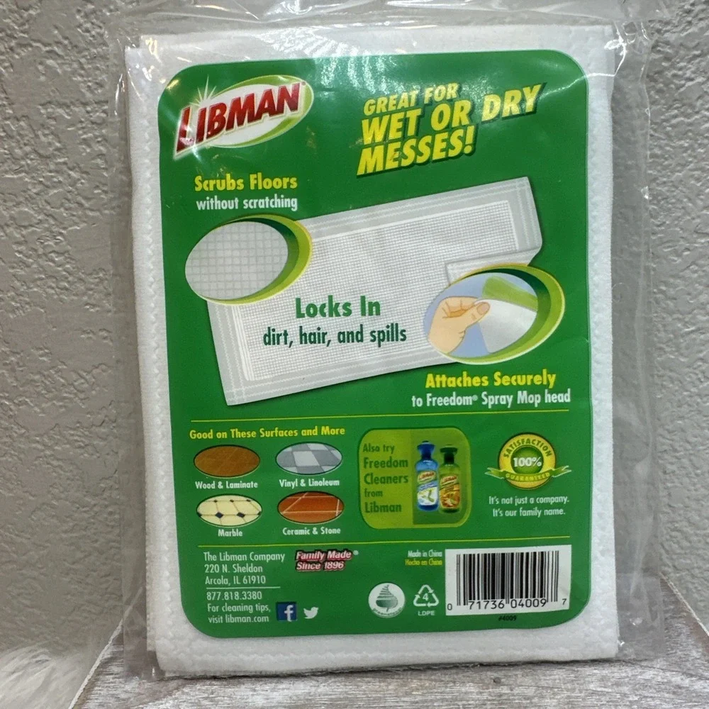 $16 🌙 NEW Libman Disposable Mop Cloths Freedom Spray Mop Clean Toss 3 Cloths